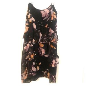 Topshop Black Floral Dress